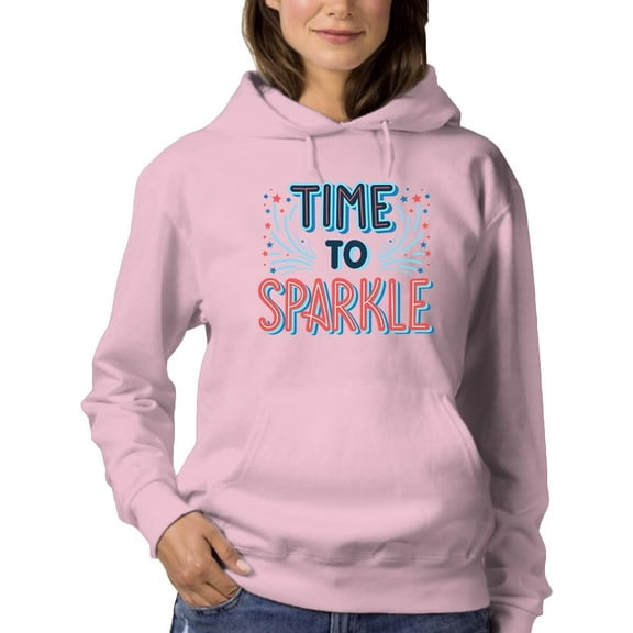 Time To Sparkle Fireworks Hoodie Women -Image by Shutterstock, Female XX-Large