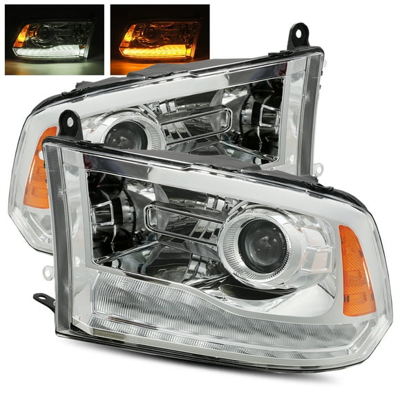 Modifystreet Chrome 09-18 Ram 1500/10-18 Ram 2500/3500 Dual/Quad Projector Headlights Upgrade Kit