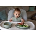 thumbnail image 2 of Love and Adore Unisex Silicone Feeding Set 4pc-Bib, Suction Bowl, Lid and Suction Plate- Green, 2 of 7