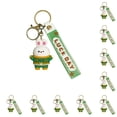 thumbnail image 2 of Jumpingount LLavero de conejo, llavero de muñeca de dibujos animados, para mujer, llaveros de coche, colgante ligero impermeable para adorno Accesorios de disfraces Verde Jumpingount AP014118-02, 2 of 6