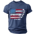 thumbnail image 4 of Mens American Flag Shirts 4th of July T-Shirt USA Flag Patriotic Short Sleeve Memorial Day Tops 1776-2026 Print Tees Navy XXL, 4 of 5