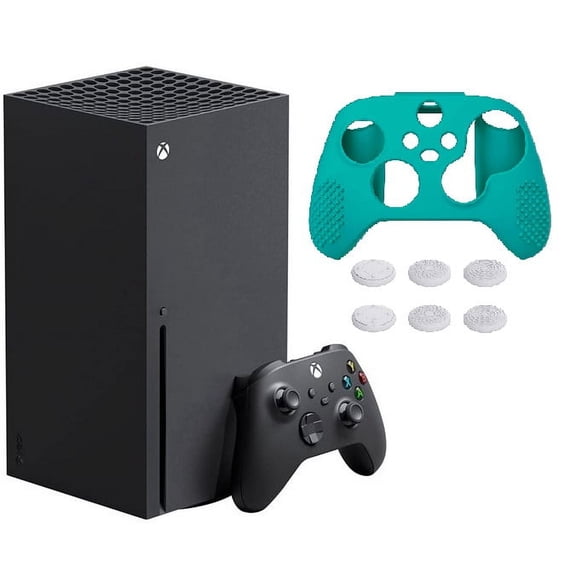 2021 Newest - Xbox -Series -X- Gaming Console System- 1TB SSD Black X Version with Disc Drive W/Silicone Controller Cover Skin
