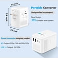thumbnail image 4 of Convertidor de voltaje Mapambo 220V a 110V para secador de pelo con USB, 4 of 6