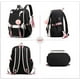 thumbnail image 3 of Mochila escolar para niñas con puerto USB, mochila negra para niños, liviana, impermeable, puede contener una computadora portátil de 15.6, tableta. Las lindas mochilas para la escuela secundaria se p, 3 of 3
