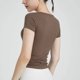 thumbnail image 2 of Tops de Yoga con cordón de cintura delgada, camisa de gimnasio, entrenamiento, Golf, Fitness, uso activo, Top corto, ropa deportiva, 2 of 5