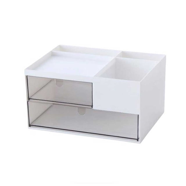 Naiovety Libros Bolígrafos Lápices Tijeras Organizador de Oficina Multifuncional Multicapa Herramienta de maquillaje Papelería Caja de Almacenamiento y organización del hogar Blanco Naiovety HA079970-01