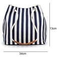 thumbnail image 2 of Black and white vertical striped crossbody bag-blue, 2 of 5