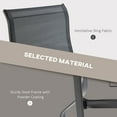 thumbnail image 5 of Outsunny Set of 2 Outdoor Swivel Bar Stools with Armrests, Bar Height Patio Chairs with Steel Frame for Balcony, Poolside, Backyard, Brown, 5 of 9