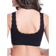 thumbnail image 3 of Femmes Sans Couture Boucle Croisée Froncée Push Up Soutien-Gorge Sport Sleep Crop Tops, 3 of 4