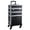 Black, variant on 3 in 1 Rolling Makeup Case Professional  Cosmetic Train Case Organizer Lockable Cosmetology Trolley