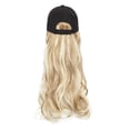 thumbnail image 2 of Extensiones para mujer Sombrero ajustable con peluca sintética adjunta Pelo largo ondulado de 20 pulgadas Gorra de béisbol negra (Bleach Blonde Mix Bleach Blonde), 2 of 5