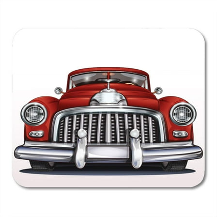 Red Classic Retro Car 1950S Antique Auto Vintage Race 1960S Mousepad Mouse Pad Mouse Mat 9x10 inch