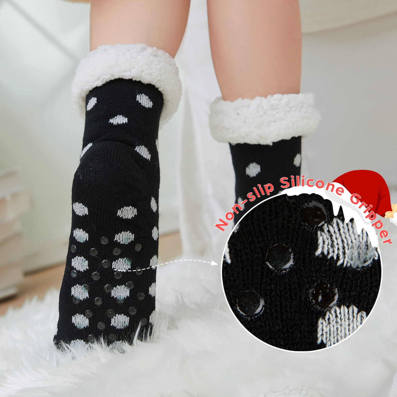 Fleece Lined Slipper Socks