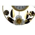 thumbnail image 2 of 20" Round Gold and White Floral Wall clock, 2 of 4