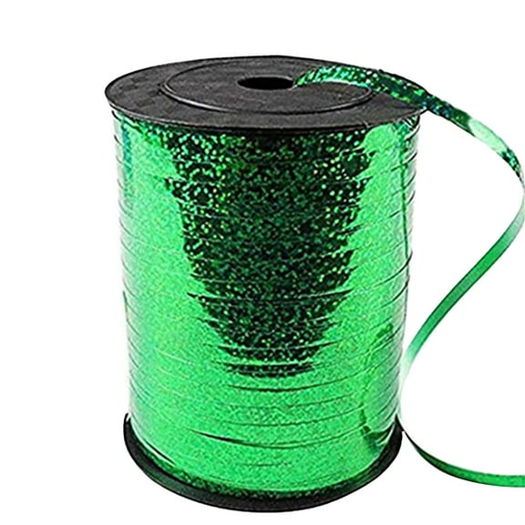 pdqouc Green Curling Ribbon, 500 Yard Ribbon, Curling Ribbon for Gift Wrapping, Balloon Ribbon, Balloon String, Curly Ribbon, Thin Ribbon,Gift Ribbon for Birthday Party Decor