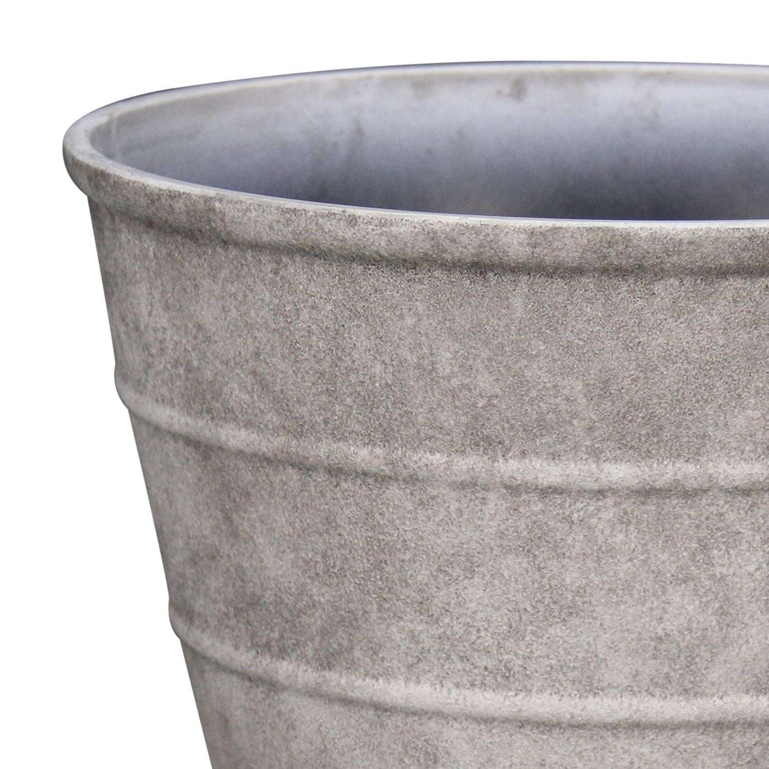 L&G Solutions 12 in. H X 16 in. D Polyresin Hamilton Planter Stone