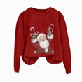 thumbnail image 5 of Towmus Christmas Sweatshirts for Women Plus Size Santas Printed Graphic Sweatshirts Crewneck Fall Pullover Tops, 5 of 6