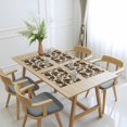 thumbnail image 6 of Print 1 Pcs Placemats, Farmhouse Beige Brown Prints Vintage Washable Wipeable Table Mats for Dining Tables, Indoor Outdoor Kitchen Place Mats for Holiday Party Table Decor, 6 of 9