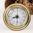 thumbnail image 4 of HLONK 4pcs/set Thermometer Hygrometer Barometer Watch Clock Copper Shell Zirconium Marine for Weather Station 4 Inch, 4 of 12