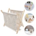 thumbnail image 4 of Shisuyan 1Pc Creative Woven Magazine Rack Rustic Magazine Holder Storage Basket, 4 of 8