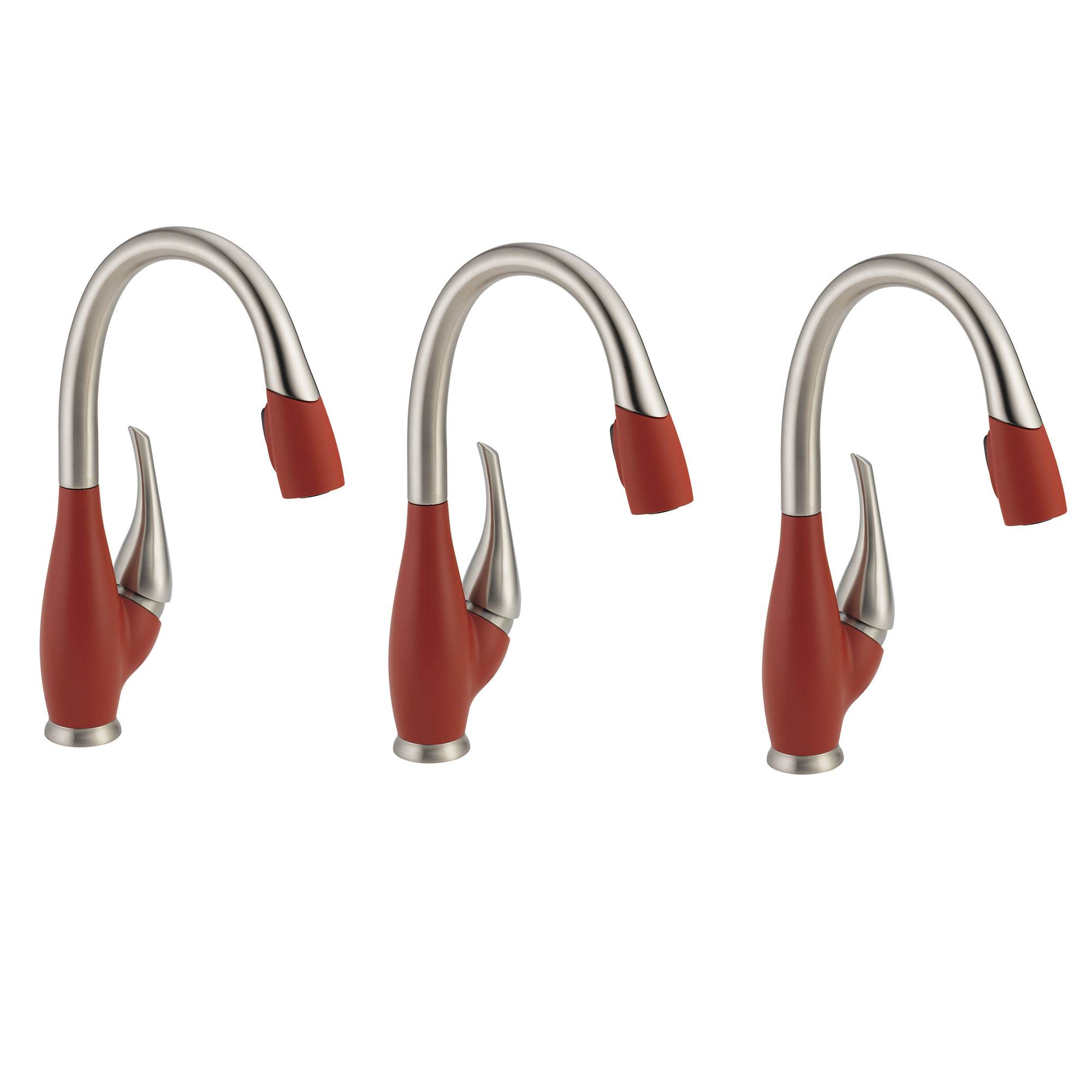 Delta Fuse Single Handle PullDown Kitchen Faucet, Stainless (3 Pack