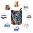 thumbnail image 4 of Balery Starry Sky Planet Lollipop Cesta de ropa redonda con asas, impermeable, independiente, para ropa, juguetes, dormitorio y familia-Small, 4 of 6