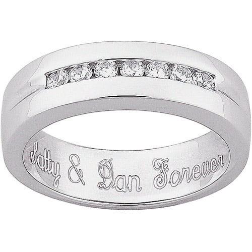 Personalized Personalized Men's Engraved CZ