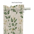 thumbnail image 5 of Green Fall Leaves Kitchen Valances for Windows Farmhouse Linen Window Valance Curtain for Living Room Window Treatment Vintage Farmhouse Botanical Burlap Valance Rod Pocket Topper Drape, 54 x 18 Inch, 5 of 6