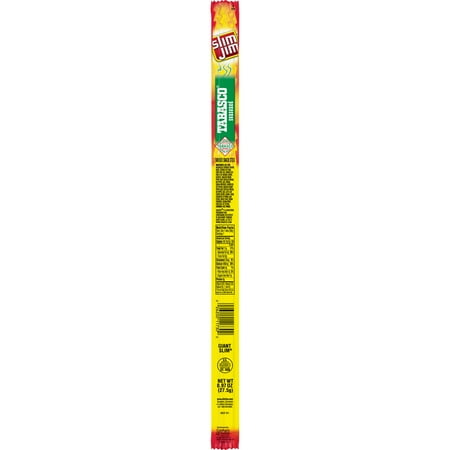 Slim Jim Tabasco Giant Smoked Snack Stick Keto Friendly Smoked Meat ...