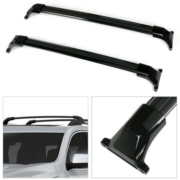 ECCPP Car Top Luggage Carrier Bar Black Fit for GMC Acadia 2017 2018 2019,Aluminum Roof Rack Cross Bars Roof Mounted Roof Rack Cross Bar Set