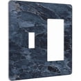 thumbnail image 2 of Nadoabtm Outlet Covers Realistic Deep Blue Marble Pattern 1 Toggle 1 Rocker Combination Decorative Wall Plate Light Switch Cover Plate Electrical Switch Plates for living Room Home Decor, 2 of 8