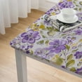 thumbnail image 4 of nygtbtfer  Mauve Tablecloth, Retro Style Floral Petals Love Natural Beauty Nostalgic Soft Plants Artwork, Dining Room Kitchen Rectangular Table Cover, Violet Purple, 4 of 7