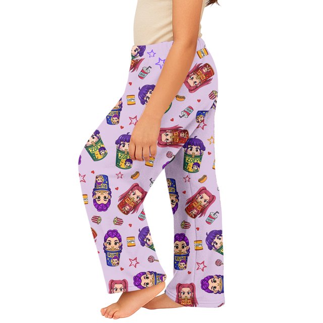Pop cazadora para niña Demo-n Pajama Pants,Rumi,Mire Zoeyy Kids Long Sleeve Pajamas,HUNTR/X Print,Fancy Party Carnival Halloween, Christmas Pajamas - Home Pajamas for Teens And Girls Pajamas