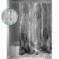 thumbnail image 4 of Grey Waterproof Fabric Shower Curtain, Modern Oil Painting Art Forest Shower Curtain for Bathroom Curtains Bathtubs Hotel Washable Shower Curtains with 12 Hooks Small 36x72in, 4 of 6