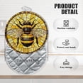 thumbnail image 2 of 4 PCS Pot Holders for Kitchen,Potholders Sets with Hook for Oven,Cooking,Baking,Circular Stained Glass With Bumblebee, 2 of 7
