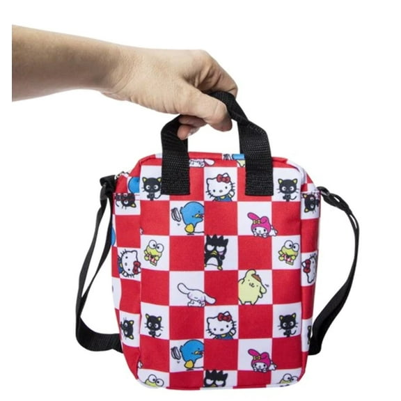 Hello Kitty & Friends Waterproof Crossbody Bag – Batz Maru Keroppi Melody – 8"x6"x3"