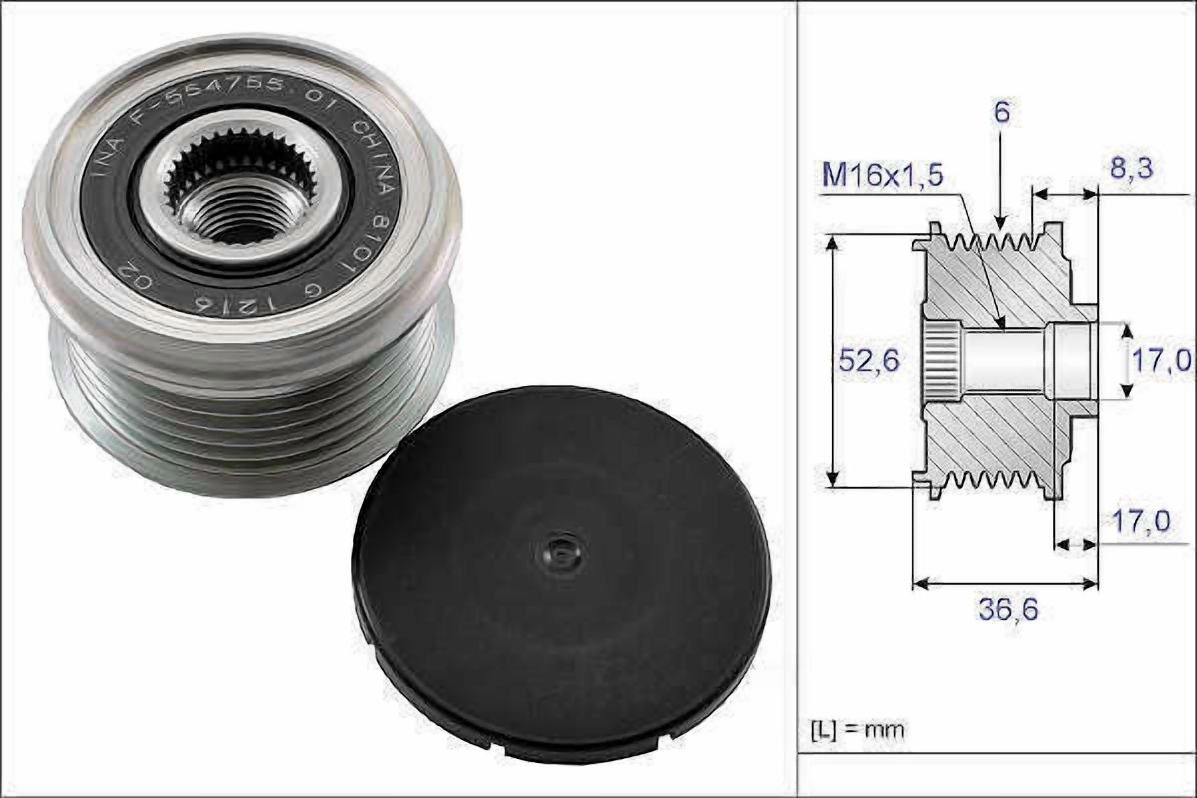 INA US EA0137 INA BDC FEAD overruning alternator pulley