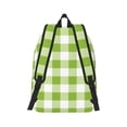 thumbnail image 3 of Balery White Green Plaid Vintage Canvas Backpack for Men and Women - Large Capacity, Durable Travel Laptop Bag for School, Work, Hiking, and Outdoor Activities, 3 of 7