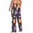 thumbnail image 3 of FORMRS Mens Pajama Pants with Pockets Sleepwear Lounge Bottoms Sizes S-2XL, Yellow Halloween Ghosts, 3 of 7