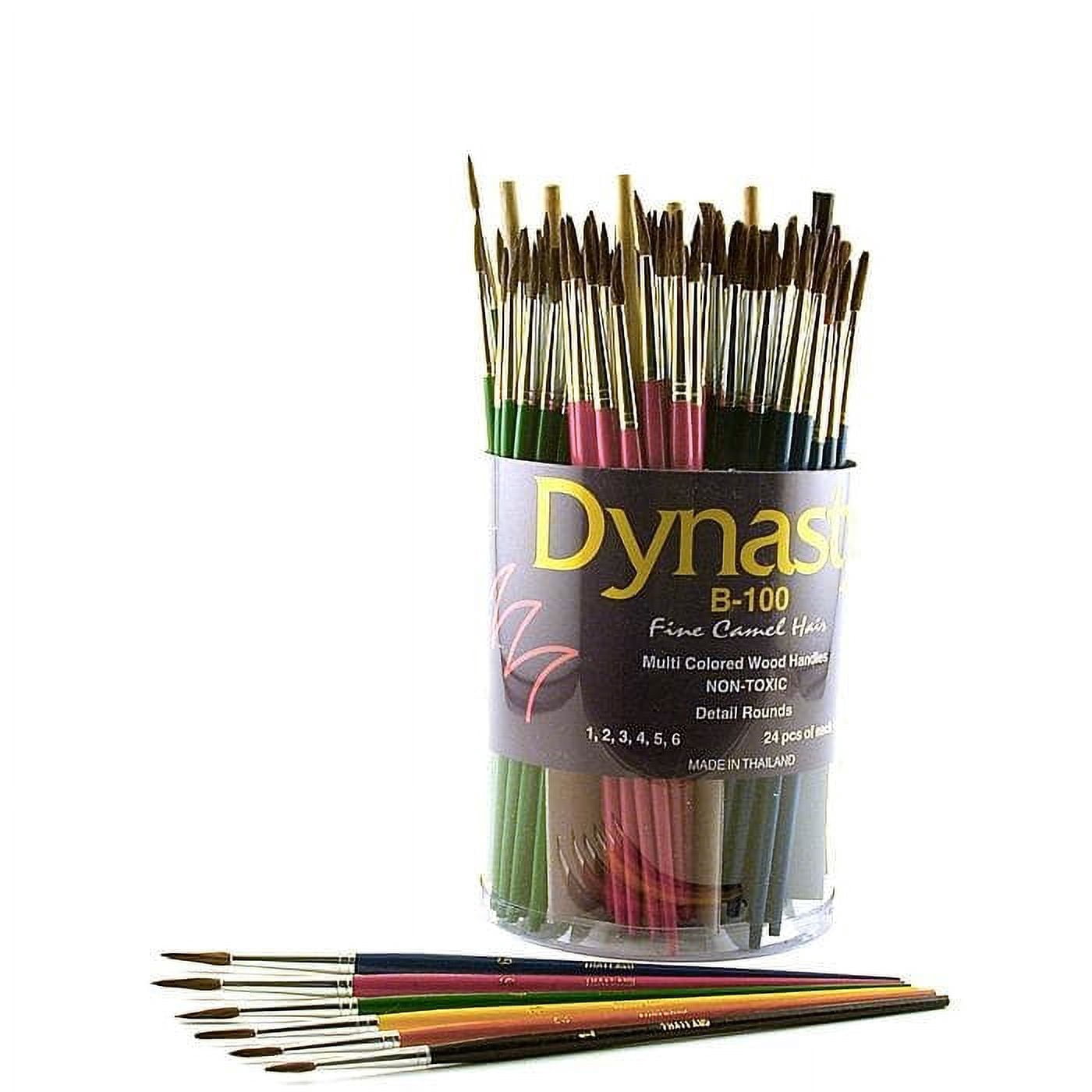 Dynasty  Fine Camel Hair B-100 Round Brushes (Canister of 144)