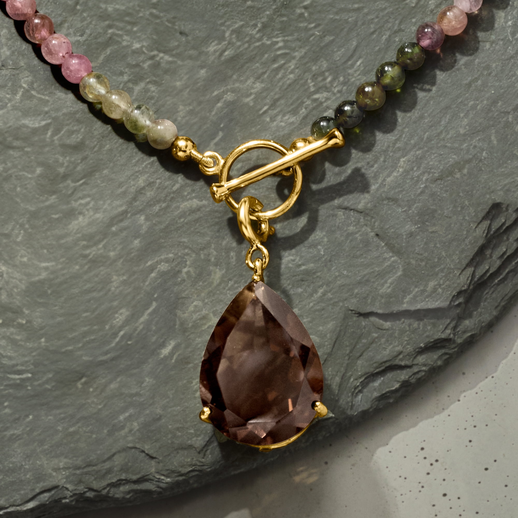 Ross-Simons 12.00 Carat Smoky Quartz Charm in 18kt Gold Over Sterling, Women's, Adult