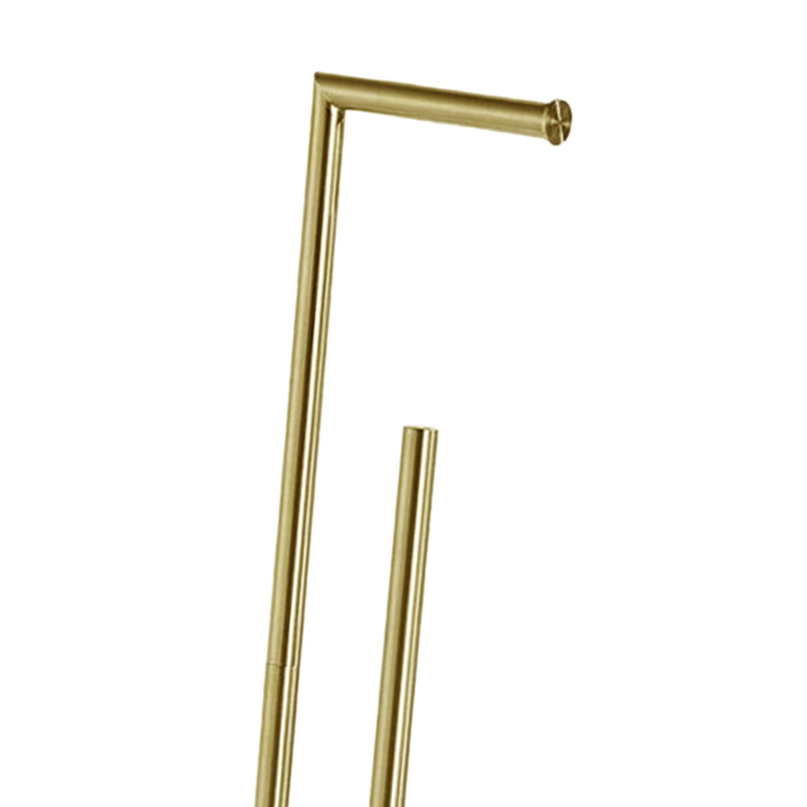 Fiocias Toilet Paper Holder Stand Bathroom Rustproof Floor Holds 3 Rolls Stainless Steel Aureate