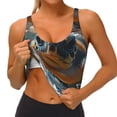 thumbnail image 3 of Picia Realistic Cute Sea Turtle Sports Bra for Women,Padded Strappy Sports Bras Medium Support Yoga Bra with Removable Cups,Running Yoga Bra-Small, 3 of 9