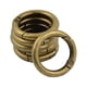 thumbnail image 5 of Paquete de 6 anillos de mosquetón para abrir puertas con gancho para colgar llaveros, llaveros, Bronce, 5 of 7
