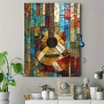 thumbnail image 4 of Abstract Mosaic Guitar Wall Art Canvas Painting，Suitable for Living Room， Bedroom， Office， Study， and Hotel Decoration., 4 of 8