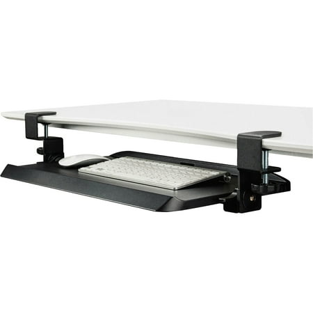 UPC: 0750333681659 | Kantek Desk Attachable Tilting Keyboard Tray with Securing Clamp  Black