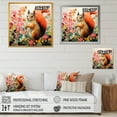 thumbnail image 4 of Designart "Squirrel Blooming in Pink and Green II" Animals Framed Wall Art - Traditional Green Squirrel Living Room Framed Canvas Art, 4 of 6