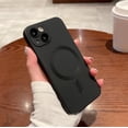 thumbnail image 2 of for iPhone 15 Case with Camera Lens Protector Compatible with Magsafe Wireless Charge Shockproof Protective Cute Slim Soft Silicone iPhone 15 Phone Case for Women Girls 6.1 Inch 2023 (Black), 2 of 9