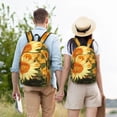 thumbnail image 5 of Naloa Golden Sunflower In Field Canvas Backpack for Men Women Rucksack Casual Travel Daypack College Tote Satchel Bookbag for Teens-Medium, 5 of 7