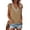 Khaki, variant on Lace Womens Blouses Cap Sleeve V Neck T Shirts for Women Summer Casual Tops